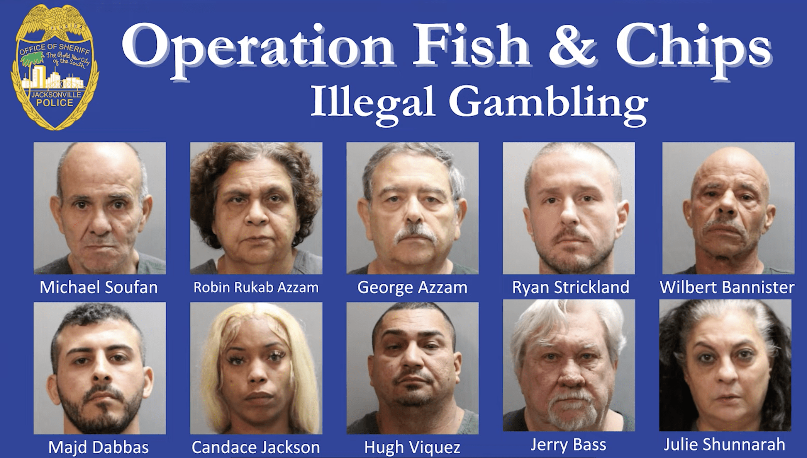 Operation Fish & Chips- Jacksonville Illegal Gaming Bust